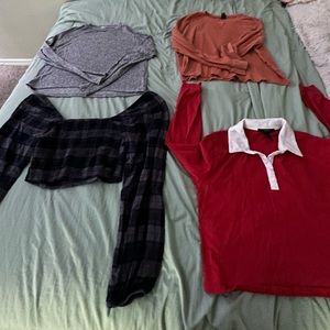 Long sleeve shirts that have barely been worn off from target and size small